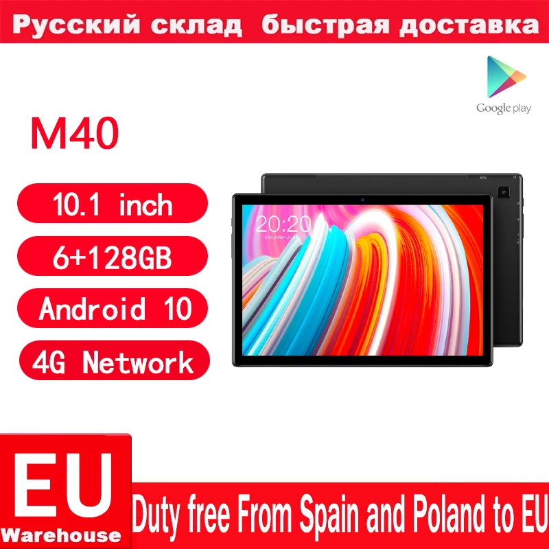 Tablets Android Teclast M40 Network-Phone Dual-1920x1200 Octa-Core T618 GPS 4G 6GB 128GB
