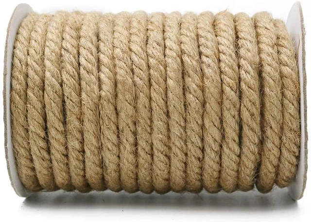 Corde à cordes en jute naturel pour artisanat et décoration 5 mm  d'épaisseur 10