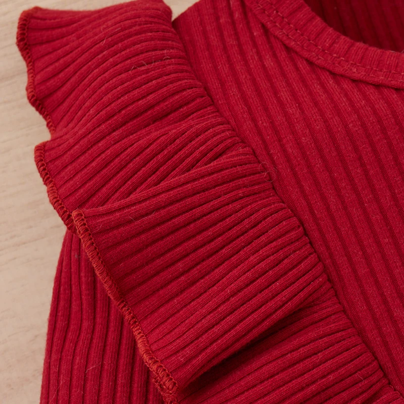 Toddler Baby Girl Fall Winter Clothes Solid Knit Ruffle Pullover Tops Corduroy Mini Skirts Outfits For 1-4 Years Baby Girl for kids clothing set,girls clothing set,boys clothing set,kids sweatshirt set