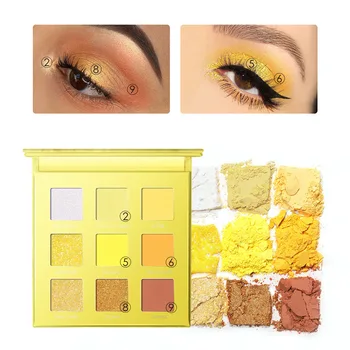 

Multicolor Eyeshadow Palette Nine-color Yellow Sunflower Palette Pearly Matte Super Fire Eyeshadow Palette Portable
