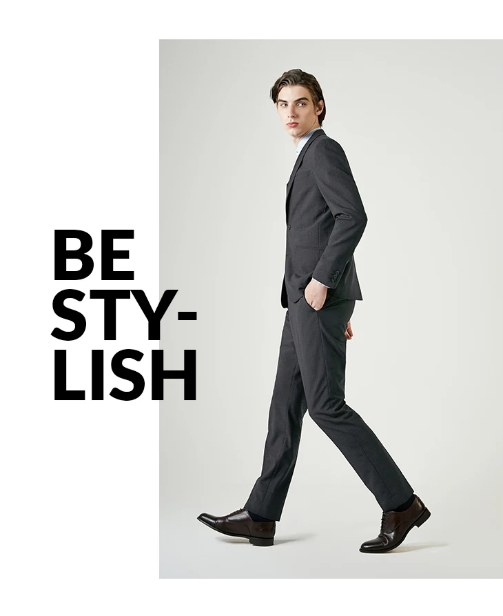 Отборное мужское смешивание шерсти Проверено Slim Fit Печатных Пиджак T | 41916B509