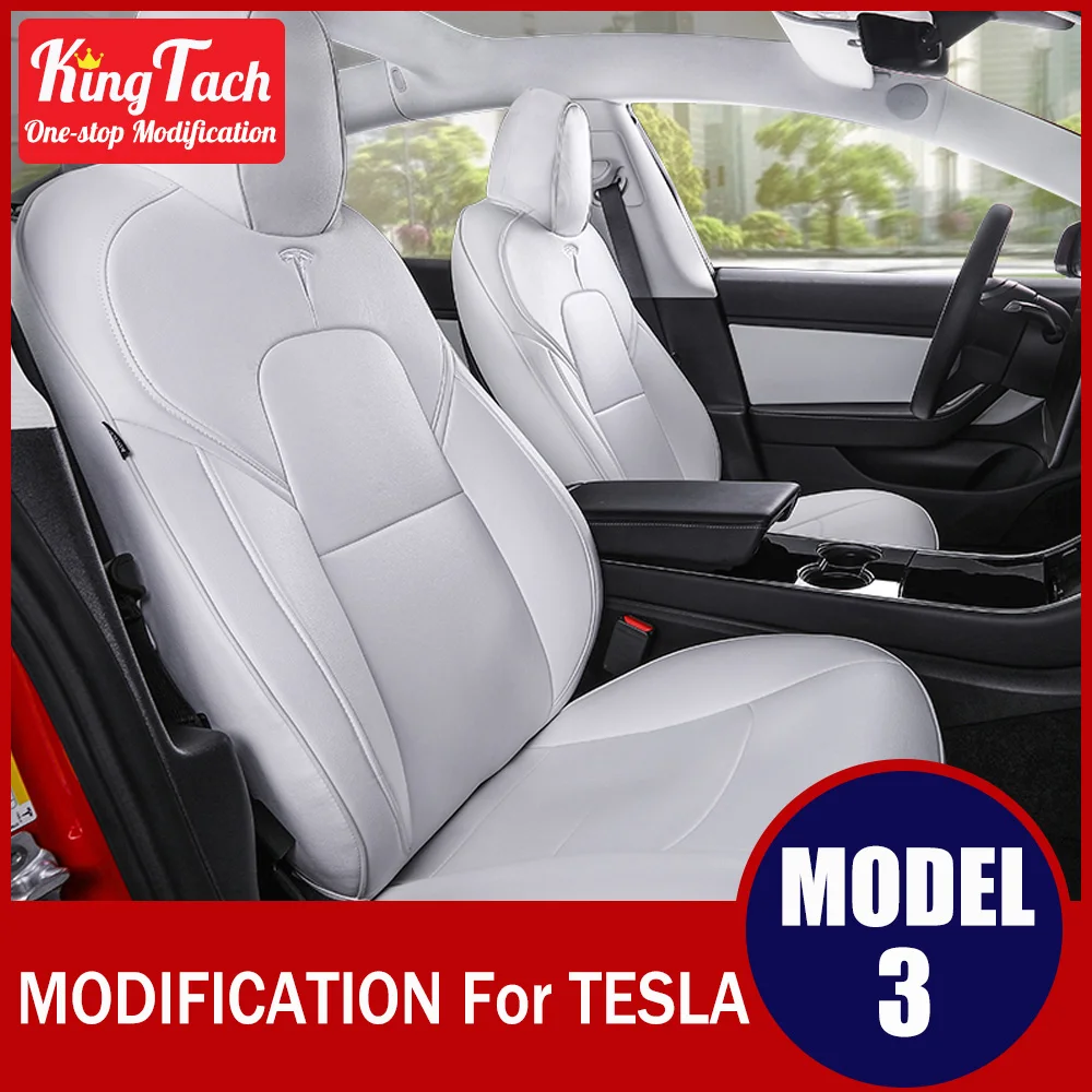Capa de Assento do Carro para Tesla Model Plutônio Totalmente Fechado Respirável Confortável Interior Modificado Decoração 3