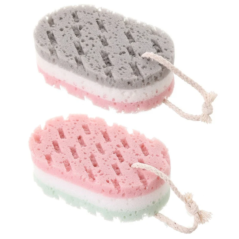 

1pc Oval Bath Sponge Brushes Soft Bathing Scrubber Body Skin Cleaning Bathroom Accessories Health Care