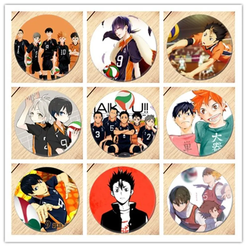 Бесплатная доставка Аниме Haikyuu! Брошь значок косплея аксессуары для одежды