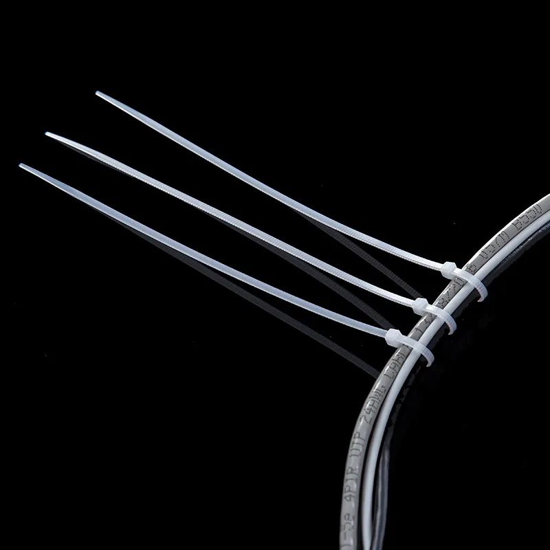 100 Pcs ABS Plastic Cable Ties Zip Fasten Wire Wrap Strap Fastening Multi-function automatic locking tie