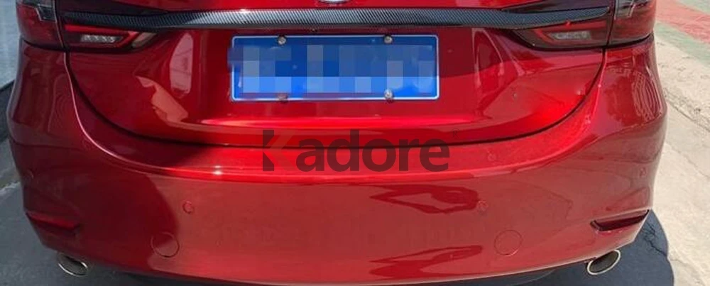 Для Mazda 6 Atenza углеродное волокно Задняя Крышка багажника отделка автомобильные аксессуары багажника защитная полоса