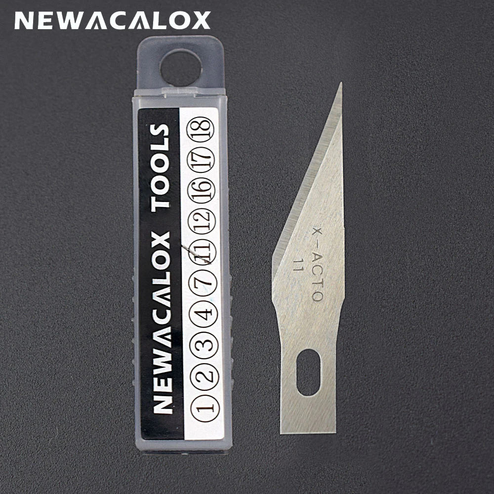 NEWACALOX 20 шт. лезвия из нержавеющей стали для телефона пленки инструмент режущий гравер рукоделие хобби нож DIY скальпель резьба по дереву PCB ремонт