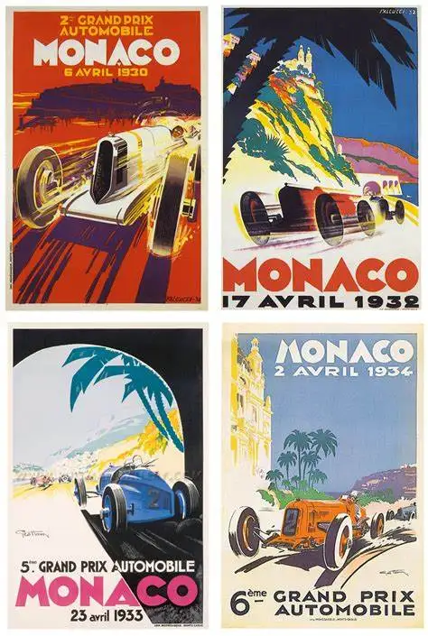 Лот стиль выбор Монако гоночный конкурс Ретро Классический Гран-при мотор