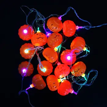 

16 LED Pumpkin String Fairy Lights Lantern Holiday Party Home Props Halloween Decoration