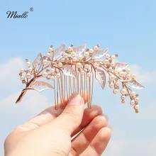 Miallo,, новейшая мода, листья, жемчуг, заколка для волос, расческа, свадебные украшения для волос, аксессуары для волос, женские заколки