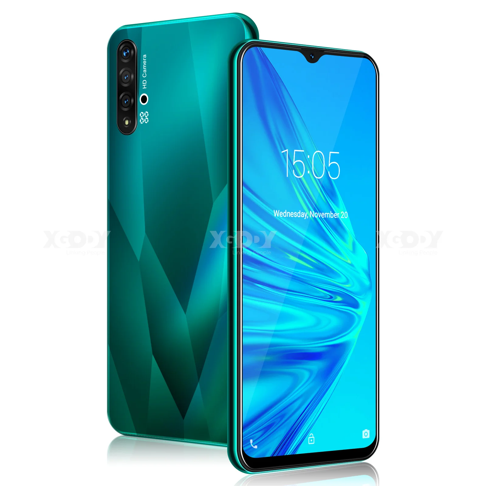 XGODY 6.5inch 19:9 Big Screen 3G Smartphone Android 9.0 1GB 4GB MTK6580 Quad Core 5MP Camera 3000mAh WIFI GPS Mobile Phone