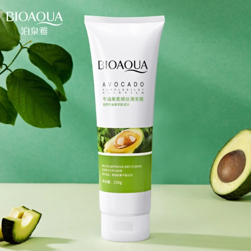 reflecteren elke keer kam Masker Voor Haar Met Extract Avocado Bioaqua Avocado Soepel Zijdeachtig Haar  Film, 250 Gr.|Make-upsets| - AliExpress