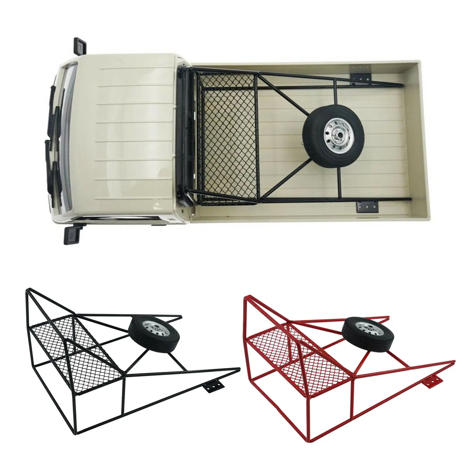 Сменная металлическая задняя клетка для ведра RC рулонная WPL D12 1/10 грузовика