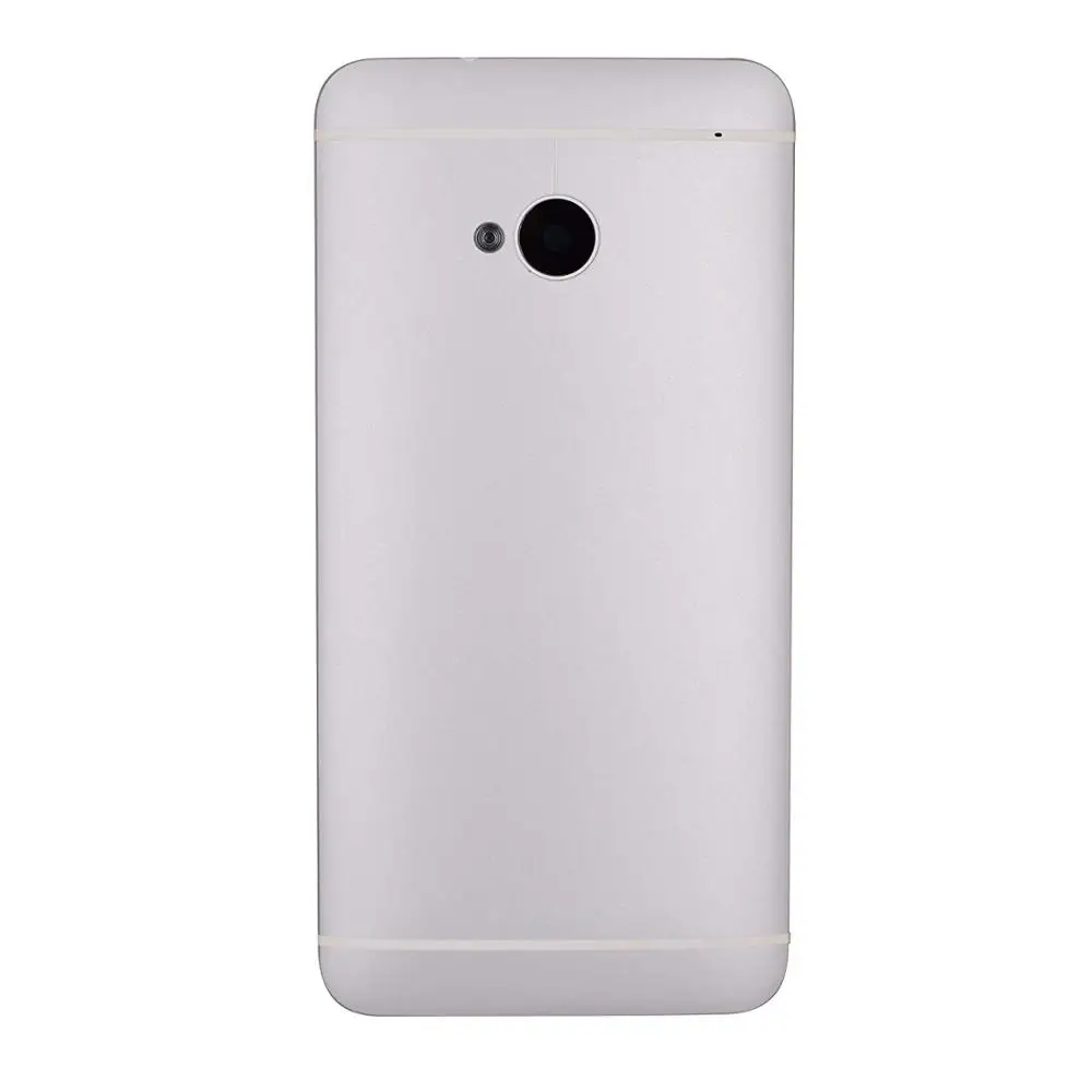 Для htc one M7 801e 801n Крышка батарейного отсека задняя крышка корпуса задняя крышка для htc ONE M7 замена крышки батарейного отсека части - Цвет: Серебристый