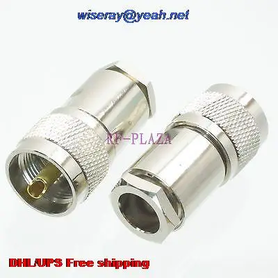 

DHL/EMS 200pcs Connector UHF PL259 male plug clamp RG8 LMR400 RG213 RG165 RG393 cable -A3