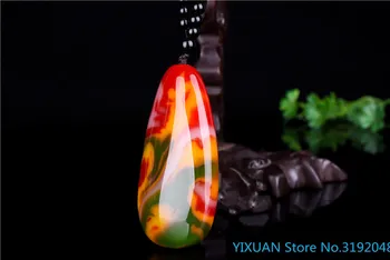 

Hetian jade color jade seed material raw stone handle jade blood jade hand play natural jade pendant