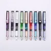 High quality 3008 Piston Transparent  Fountain Pen Set EF/F Silver/GoldenTrim Ink Gift Pen for Office Business School 5