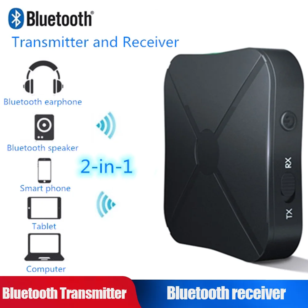 2 в 1 автомобильный Bluetooth передатчик приемник 4 аудио адаптер AUX комплект Mp3 плеер