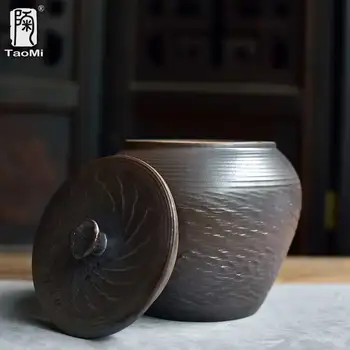 

Canister Set Tea Storage Organizer Tea Tin Stash Box Weed Smell Proof Ceramic Jars Ceramic Container Cajas De Te Ceramic Jar