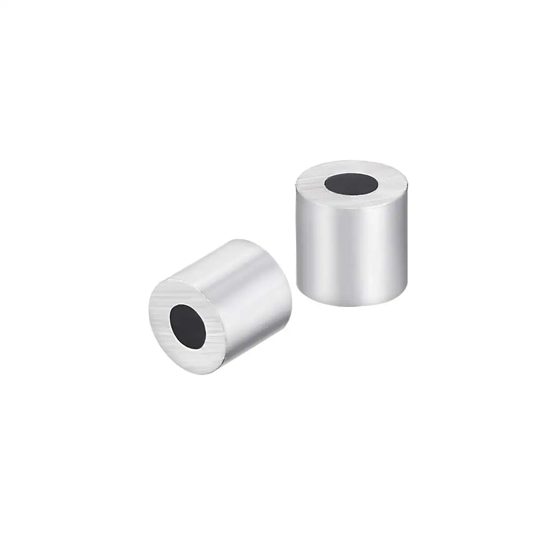 

M2.5 Aluminum Sleeve Single Tube Crimp 2.5mm 3/32 in Steel Wire Rope Button Stop Clips Cable Ferrules 50 Pcs