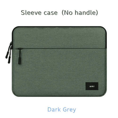 Брендовый чехол Anki для ноутбука 1", 12", 1", 14", 1", 15,6 дюймов, сумка для Macbook Air Pro 13,3", 15,", Прямая поставка - Цвет: No Handle Dark Grey