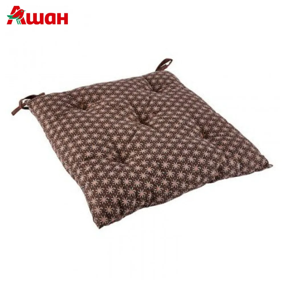 Сидушка Actuel, коричневая, хлопок, 40х40 см