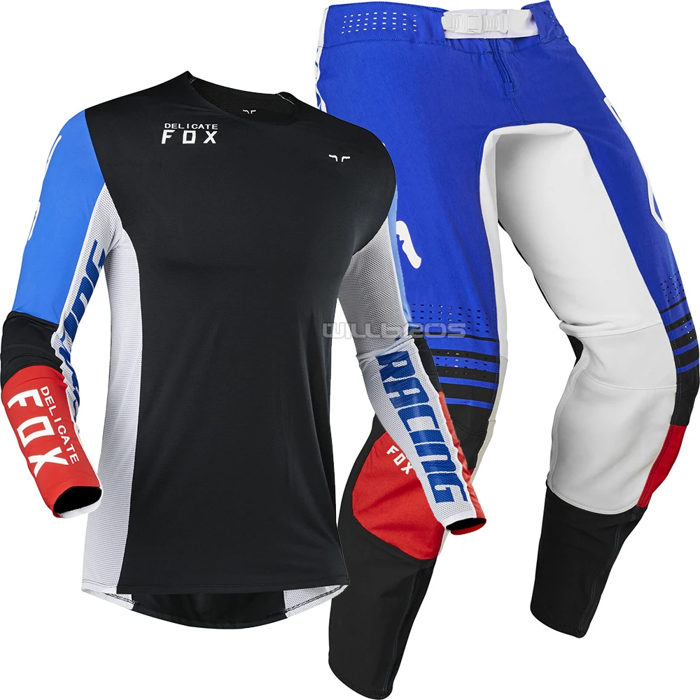 NAUGHTY FOX MX/ATV Racing Flex Air Black Jersey Pant набор MX SX внедорожный Dirt Bike вентилируемый комплект для взрослых