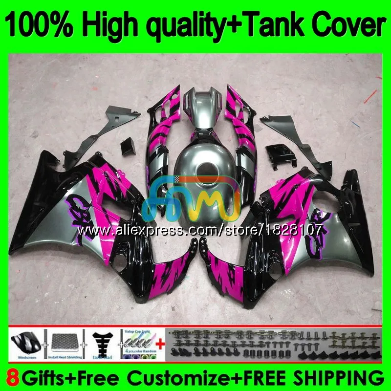 Топ влево/вправо комплект+ майка для HONDA CBR600F2 600CC CBR 600F2 93 94 1993 1994 1BS. 264, розового и серого цветов CBR600 CBR 600 FS F2 91 92 1991 1992 обтекатели