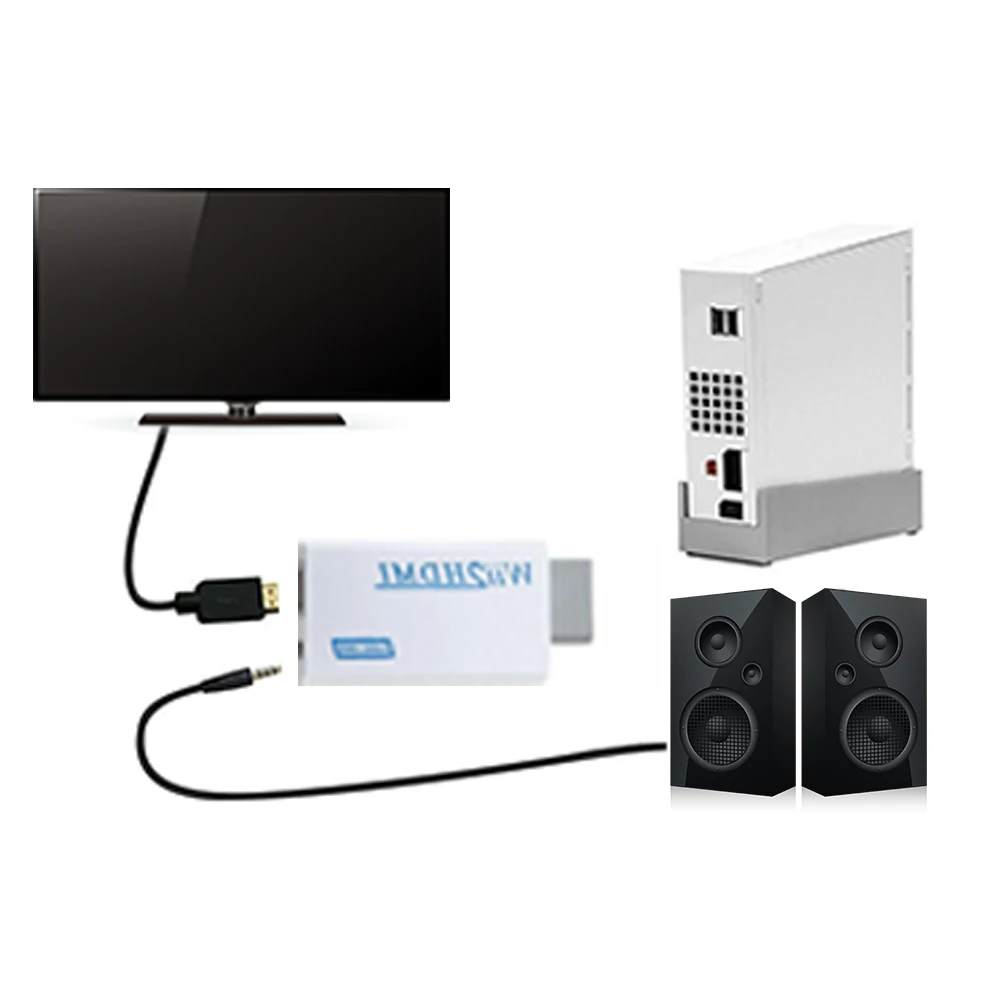 Wii к HDMI адаптер конвертер Поддержка Full HD 720P 1080 3,5 мм аудио wii 2HDMI адаптер для HDTV