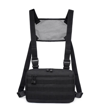 

Outdoor Men's Chest Hanging Sports Bag Mountaineering Riding Front Anti-Theft Bag Adjustable Chest Bag Hip-Hop Street Loaded Fun