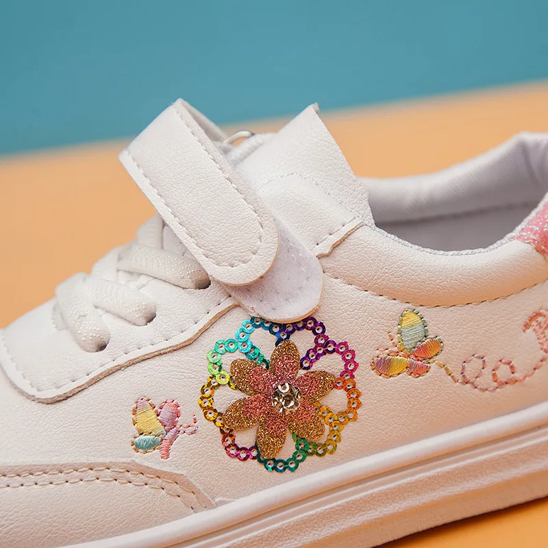 2020New White Kids casual Shoes Girls Children Casual White Sports Shoes For School student 4T 5T 6T 7T 8T 9T 10T 11T 12T 13T