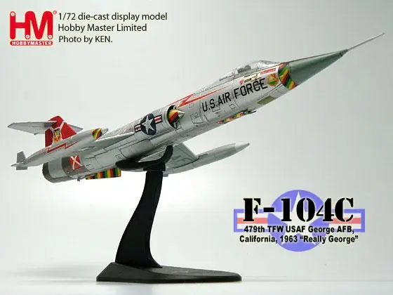 Хобби мастер Lockheed F-104C Звездный истребитель USAF 479th TFW#56-0891 Джордж Laven Jr Джордж AFB CA 1963 1/72 литье под давлением модель самолета