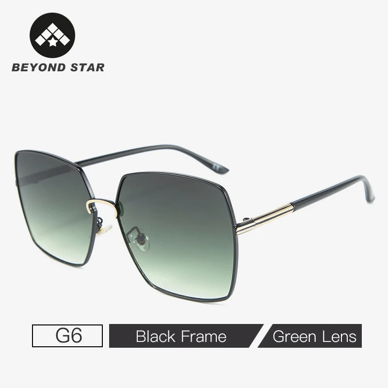BEYONDSTAR негабаритные квадратные дизайнерские женские солнцезащитные очки высокое качество розовый оправа большие солнцезащитные очки Роскошные SonnenbrilleG50023 - Цвет линз: G6