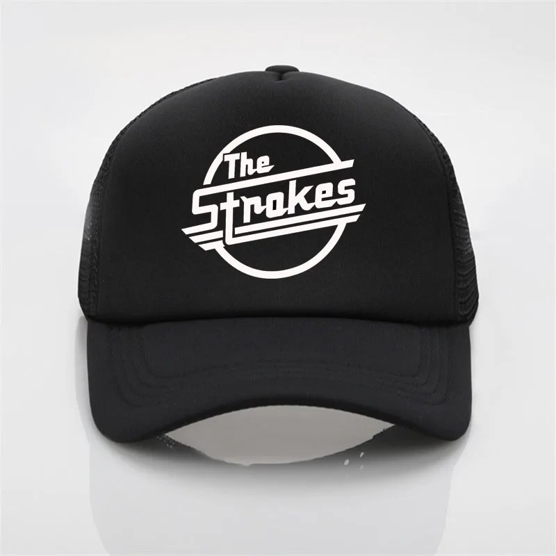 

The Strokes band printing baseball cap Men and women Summer Trend Cap New sun hat Beach Visor hat pink cap