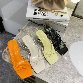 

2020 New Fashion Women Sandals Ladies Pumps High Heels Cross Strap Summer Shoes Gladiator Sandals Pumps Fashion Shoes Gladiator