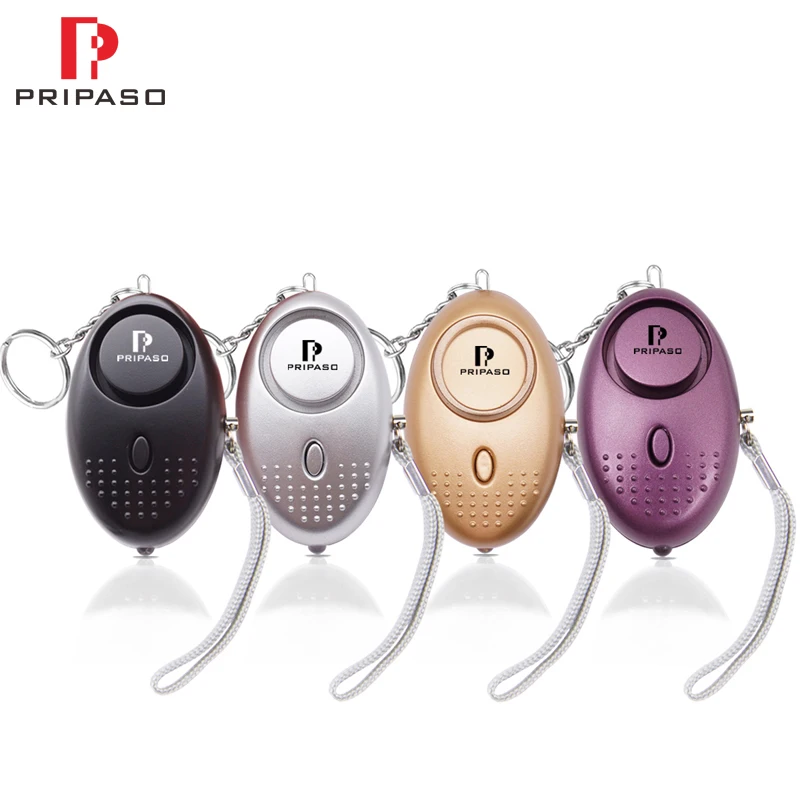 Alarma de autodefensa para niños y niñas, alerta de protección de seguridad con luz LED, seguridad Personal, alarma de emergencia, 130Db, 5 unids/lote