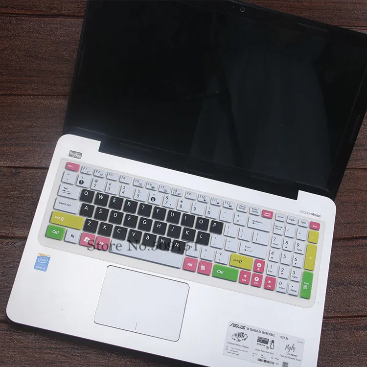 Candyblack 15.6 inch Laptop Keyboard Cover Protective Skin For ASUS VivoBook D541NA D540S D540YA k56C K56CB K56CM A550C VX501 FX550 G551VW - Цвет: Candyblack