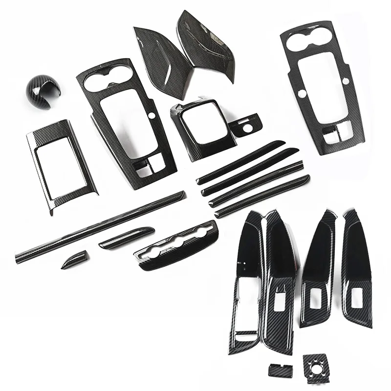 Center Console Gear Shift Frame Decoration Carbon Fiber Color For Audi A3 8V 2014-2018 ABS Air Condition Outlet Panel Cover Trim