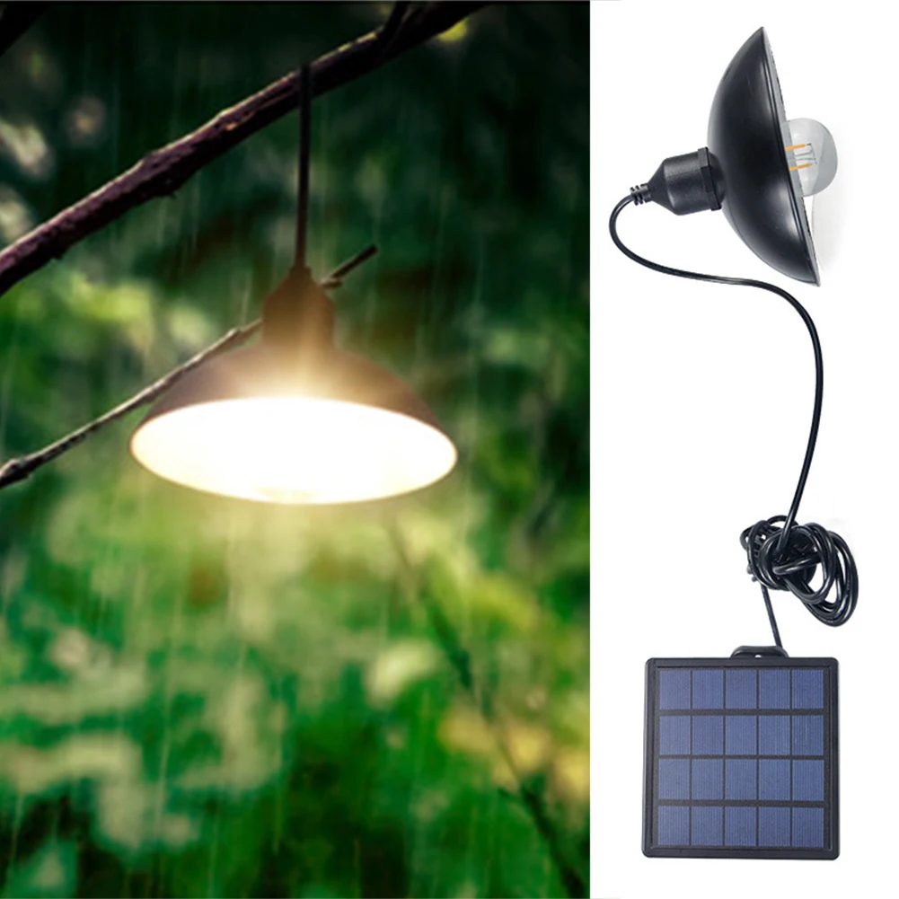 

Pendant Garden Outdoor Vintage Waterproof Black Ambience Stainless Steel Wire Hanging Lantern Solar Light Adjustable With Panel