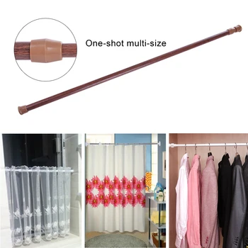 

Multifunctional Adjustable Bathroom Shower Curtain Rods Metal Voile Extendable Tension Telescopic Pole Rod Bedroom Kitchen