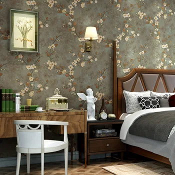 

Floral Embossed Wallpaper For Bedroom Living Room Walls Romatic Flower Non-woven 3D Wall Paper Decor Contact Paper Wallcoverin