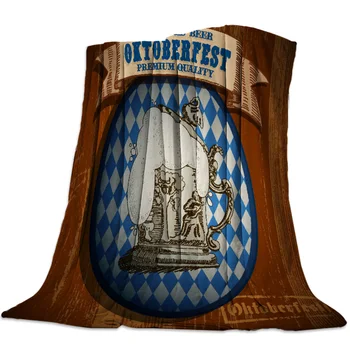 

Beer Brew Collection Alcohol Retro Poster Throw Blanket Bedspread Soft Fleece Blanket Air/Sofa/Bedding Winter Bedsheet