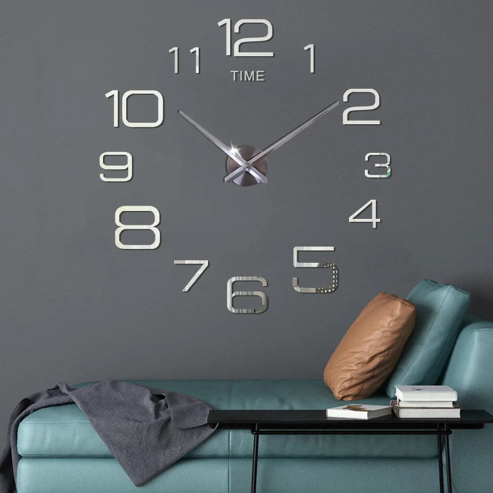 10pcs/lot sublimation blank Custom Designs clocks fashion watches wall clock  rushed mirror sticker diy living room decor - AliExpress