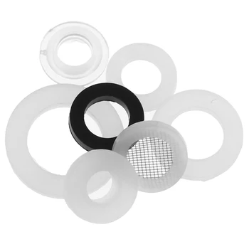 

1/2" 3/4" 1"Rubber Ring Silicon PTFE Flat Gasket Sealing Ring for Shower Nozzle Hose Pipe Bellows Tube Washer Ring White Black