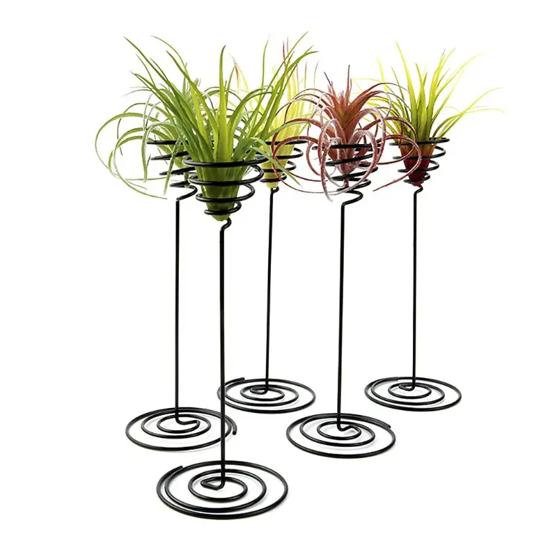 Creative Black Iron Air Pineapple Base Plant Flower Pot Rack Holder Home Balcony Garden Decor Supplies Landscape Accessories plant stand