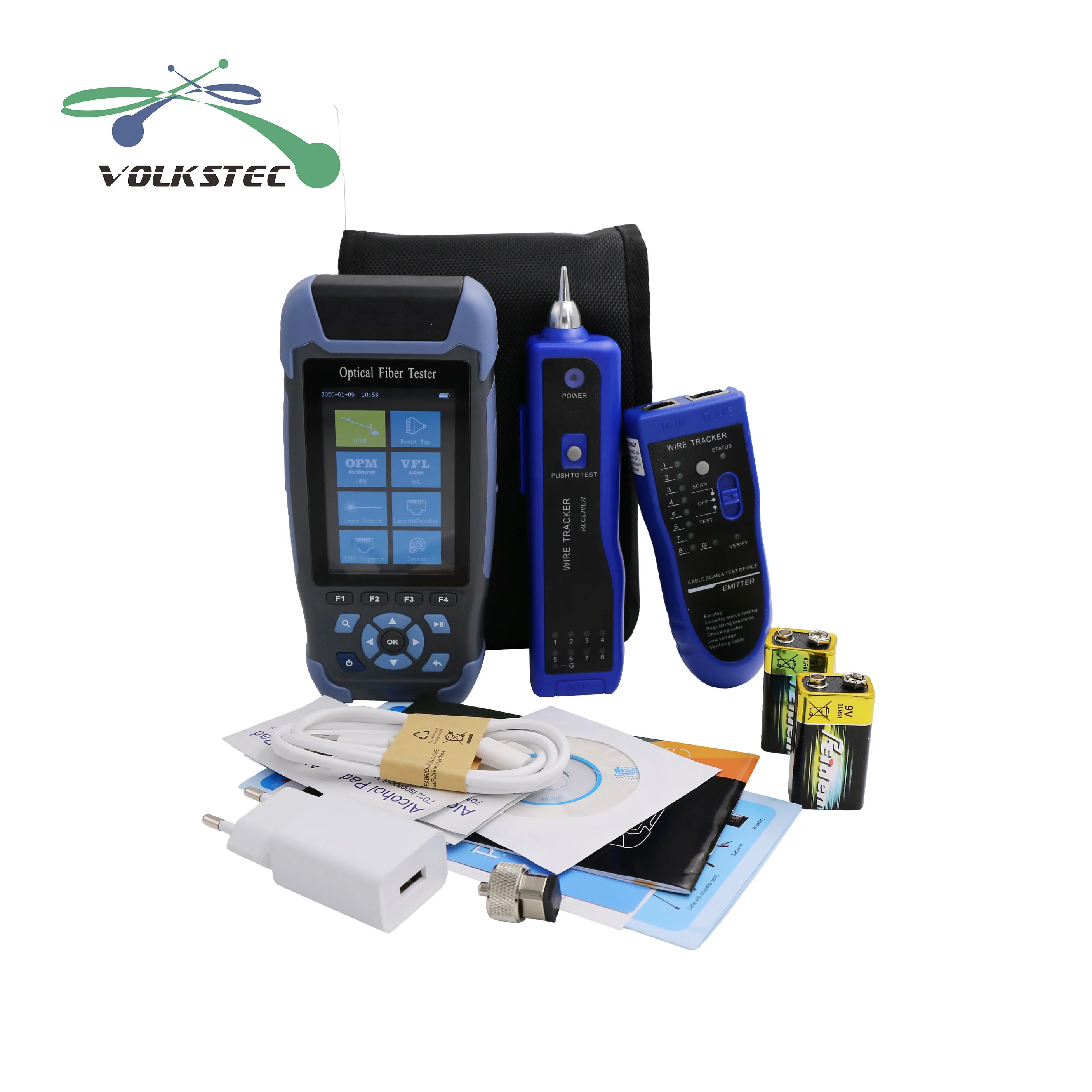 6in1 Mini OTDR 1310/1550nm 60KM Optical Time Domain Reflectometer with Optic power meter VFL Light source free shipping