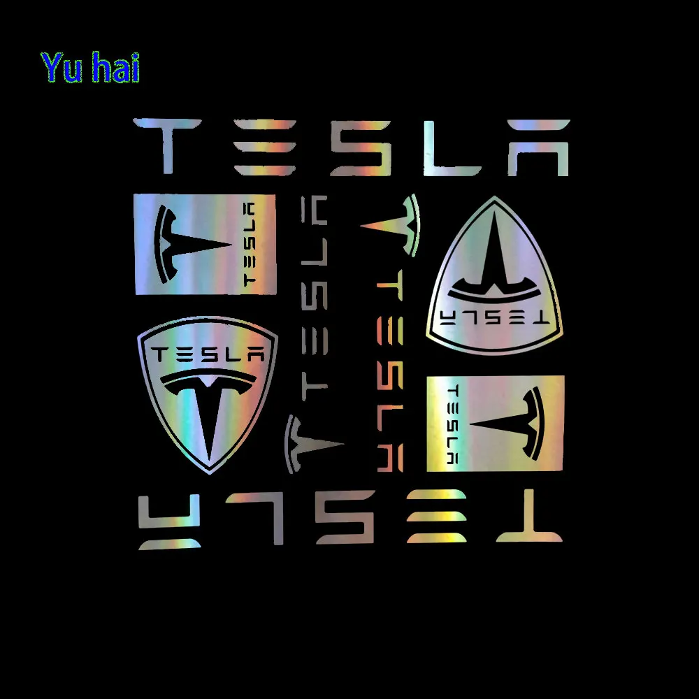 funny truck stickers Set of 8 for  Tesla Stickers Car Laptop Bumper Sticker Vinyl Decal funny truck stickers