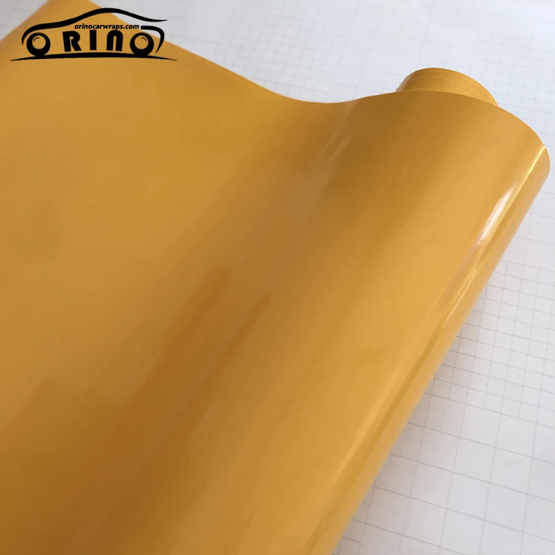 Yellow Glossy Vinyl Film Sticker-1