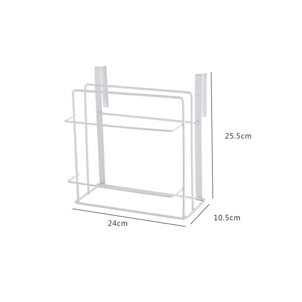Cupboard Cabinet Door Iron Basket Towel Hanger Rack Cutting Board Holder Hanging Shelf Kitchen Space Saving Storage Organizer