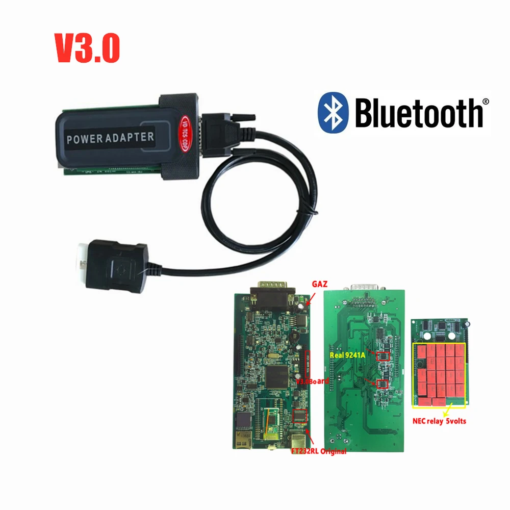 Зеленый pcb ds150e c-d-p 2016R0 keygen с bluetooth сканером OBD OBD2 диагностический инструмент для автомобилей грузовиков+ 8 шт. автомобильных кабелей